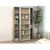 Librería Prali  116.6x46x185 Cm Color Color Natural Claro, Blanco Vente-unique