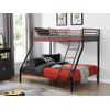 Cama Litera Elevatio  199x147x163 Cm Color Negro, Rojo Vente-unique