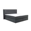 Cama Continental Boxspring Bilbao  210x190x118 Cm Color Gris Antracita Vente-unique