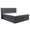 Cama Continental Boxspring Bilbao  210x190x118 Cm Color Gris Antracita Vente-unique