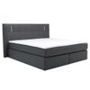 Cama Continental Boxspring Bilbao  210x190x118 Cm Color Gris Antracita Vente-unique