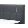 Cama Continental Boxspring Bilbao  210x190x118 Cm Color Gris Antracita Vente-unique