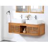 Mueble De Lavabo Penebel  130x50x40 Cm Color Color Natural Oscuro Vente-unique