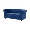 Sofá Fijo Chesterfield  168x88x72 Cm Color Azul Eléctrico Venta-unica