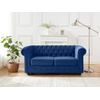 Sofá Fijo Chesterfield  168x88x72 Cm Color Azul Eléctrico Venta-unica