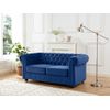 Sofá Fijo Chesterfield  168x88x72 Cm Color Azul Eléctrico Venta-unica