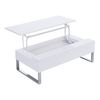 Mesa De Centro Con Tablero Elevable Secali  110x60x38 Cm Color Blanco Venta-unica