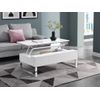 Mesa De Centro Con Tablero Elevable Secali  110x60x38 Cm Color Blanco Venta-unica