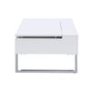 Mesa De Centro Con Tablero Elevable Secali  110x60x38 Cm Color Blanco Venta-unica