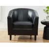 Sillón Cabriolet Cristobal Ii  78x71x76 Cm Color Negro Venta-unica