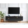 Mueble Bajo De Tv Likana 2 Cajones 160x43.5x57 Cm Color Negro, Dorado Vente-unique