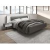 Base De Cama Segola 2 Cajones 256x208x92 Cm Color Gris Antracita, Blanco Vente-unique