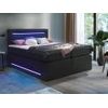 Cama Continental Boxspring Keros  200x160x118 Cm Color Negro Vente-unique