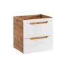 Mueble De Lavabo Aruba 2 Cajones 60x46x59 Cm Color Color Natural Claro, Blanco Vente-unique