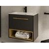 Mueble De Lavabo Yangra 1 Cajón 60x46x57 Cm Color Gris Antracita Vente-unique