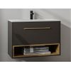 Mueble De Lavabo Yangra 1 Cajón 120x46x57 Cm Color Gris Antracita Vente-unique