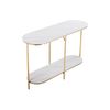 Mesa Consola Caloura  120x41x79 Cm Color Blanco, Dorado Vente-unique