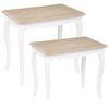 Conjunto De 2 Mesas De Centro Atmosphera Chrysa 60 X 38 X 56,3 Cm Blanco