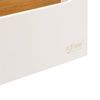 Organizador 5 Compartimentos De Fibra De Madera Five 18x15x9,5cm Blanco