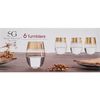 Set 6 Vasos Bajos Oro Vidrio Secret De Gourtmet 54cl 9,5x 9,5x12surtido