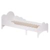 Cama Para Niños "cloud" Madera 90x140 Blanca Atmosphera