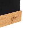 Papelera De Escritorio De Mdf/madera Bambu Five 26,6x26,5x32,6 Negro