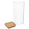 Caja Cuadrada De Poliestireno/bambú Five 27,5x10,4x10,4 Cm Transparente