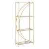 Estante "artif" Metal Y Vidrio Templado Dorado 56x151,5cm Atmosphera