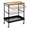 Mesa Auxiliar De Metal Con Dos Cajones Five Bandeja 79,5x60,5x40,5 Negro