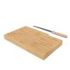 Tabla Para Cortar Pan 44 X 27 Cm Bambú Con Cuchillo