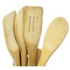 Set 4 Utensilios Cocina, Utensilios Cocina De Bambu, 2 Cucharas Y 2 Espátulas, Soporte Con Utensilios Cocina, 31,5cm Utensilios