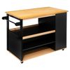 Isla De Cocina Con Ruedas De Madera Five 108x60x90 Negro