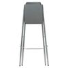 Taburete Alto De Bar Plegable De Metal Y Mdf Five Louna 51x52x97cm Gris