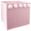 Caja De Almacenamiento Infantil Con Atmosphera Pompones 29x29x29cm Rosa