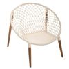 Sillón Trenzado Cmp Iberica Raina 90 X 90 X 85 Cm Blanco