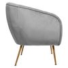 Sillón "solaro" De Terciopelo Gris Atmosphera