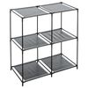 Estantería Doble Con 3 Estantes Five Modular Shelves 69 X 34,6 Gris/negro