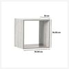 Estante De Madera 1 Compartimentofive Mix 34,5x32x34,5 Gris