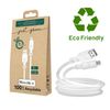 Cable Ecológico Micro-usb Reciclable Just Green 2,1a Intensidad 2m Blanco