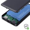 Batería Externa 10000mah Carga Rápida 2x Usb + Usb-c Indicador Led Bigben Negro