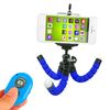 Donkeyphone® - Pack Azul Trípode Flexible Articulado Universal + Disparador + Soporte Universal Para Smartphone Y Cámara Digital