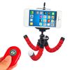 Donkeyphone® - Pack Rojo Trípode Flexible Articulado Universal + Disparador + Soporte Universal Para Smartphone Y Cámara Digital