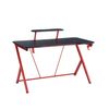 Escritorio Gamer Negro Y Rojo Con Tableta Y Accesorios - L130 Cm - L 130  X A 70  X H 75.5  Cm - Negro