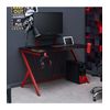 Escritorio Gamer Negro Y Rojo Con Tableta Y Accesorios - L130 Cm - L 130  X A 70  X H 75.5  Cm - Negro