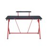 Escritorio Gamer Negro Y Rojo Con Tableta Y Accesorios - L130 Cm - L 130  X A 70  X H 75.5  Cm - Negro