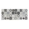 Alfombra De Pasillo Mosaï  160x66x0.15 Cm Color Negro, Blanco Vente-unique