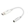 Adaptador Audio Usb-c A Jack 3,5mm Sonido Micrófono Flexible Akashi Blanco