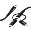 Cable Usb-c 3 En 1 Intensidad 3a Carga Sincronización 1m Akashi Negro