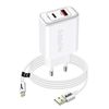 Cargador Usb / Usb-c 20w Pd Qc 3.0 Con Cable Akashi Lightning Blanco