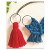 Joyas Macramé - 2 Colgantes Rojo Y Azul